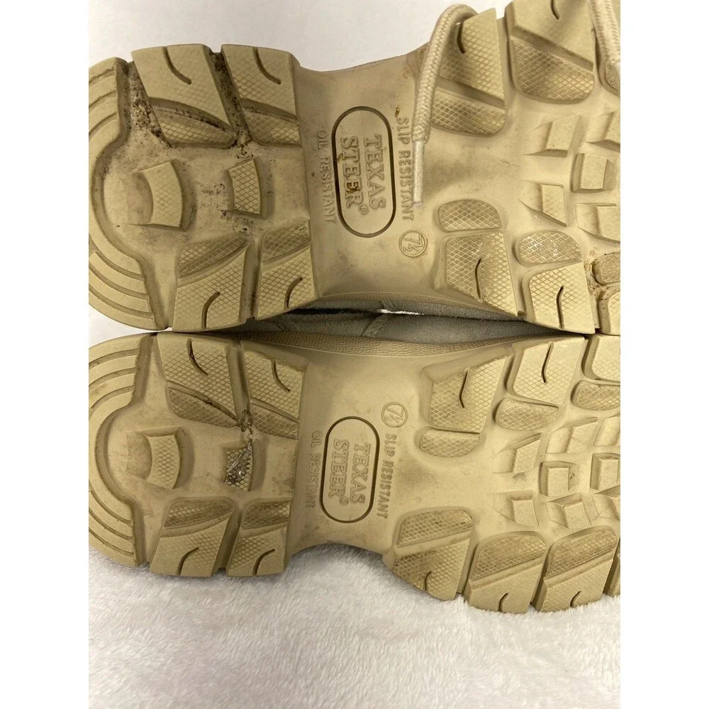 Texas Steer Suede Kyser II Size 7.5 Tactical Steel Toe Coyote Tan